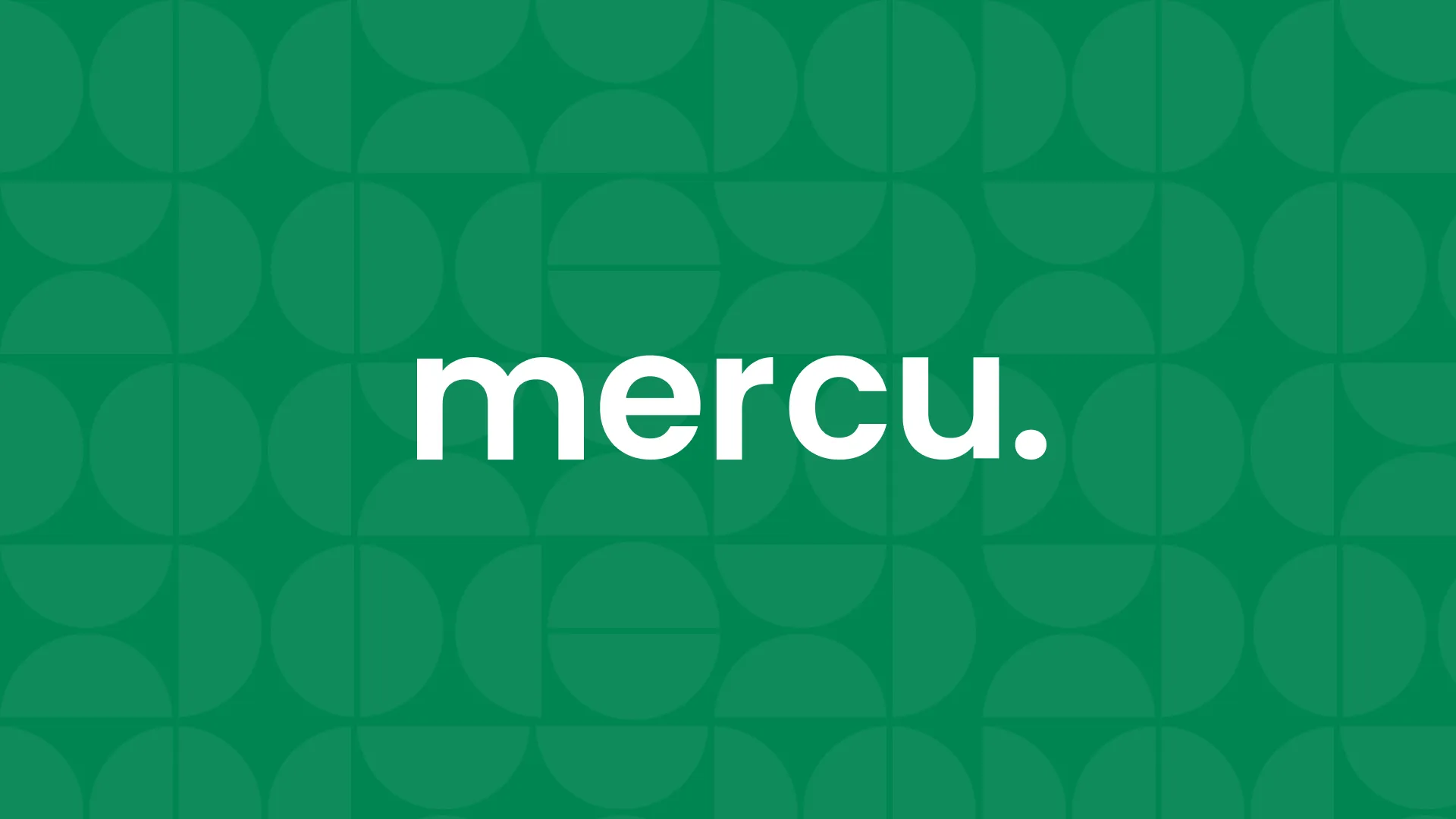 Mercu logo on its green circle pattern
